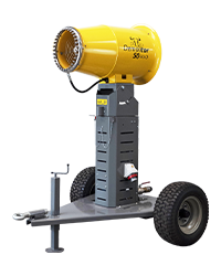 WLP Demolitor 50 dust suppression system on trailer