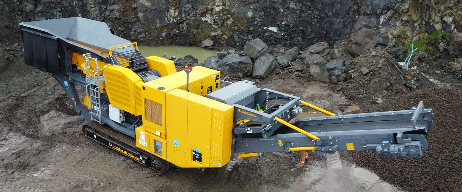 Tesab 700ie electric mobile jaw crusher